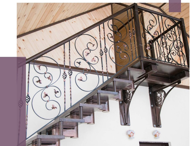 Кованые лестницы в Муре от 79638 руб. под ключ