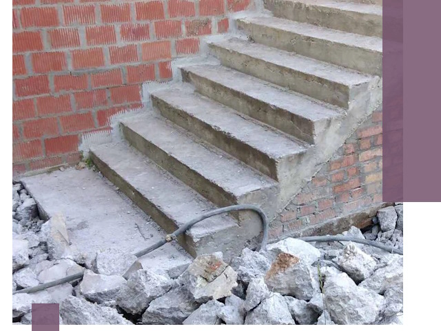Демонтаж бетонных лестниц в Муре: быстро и безопасно