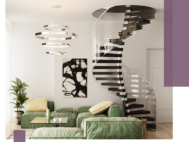 Лестницы для двухуровневой квартиры в Муре — изготовление и монтаж