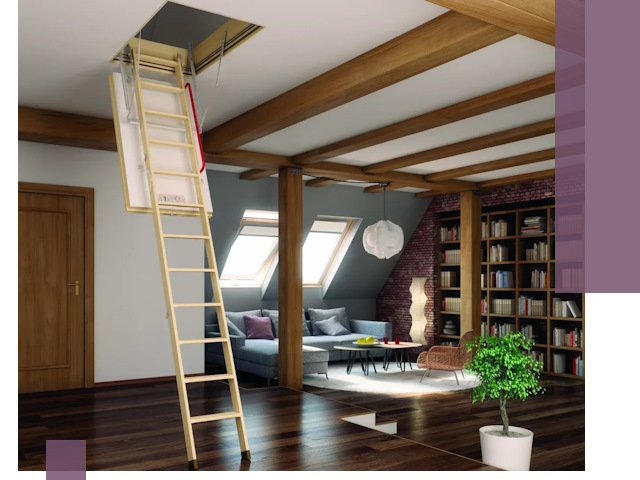 Чердачные лестницы под ключ в Муре: изготовление и монтаж