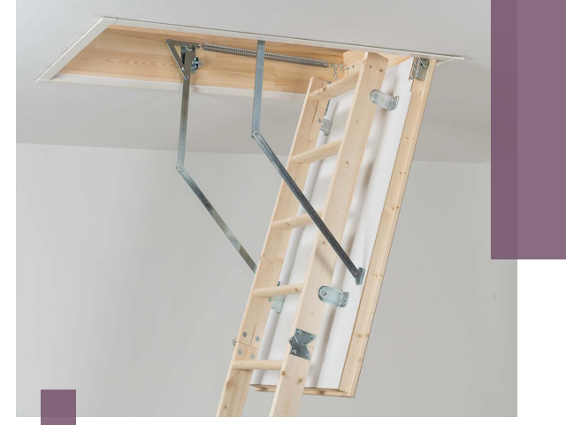 Установка чердачной лестницы под ключ в Муре