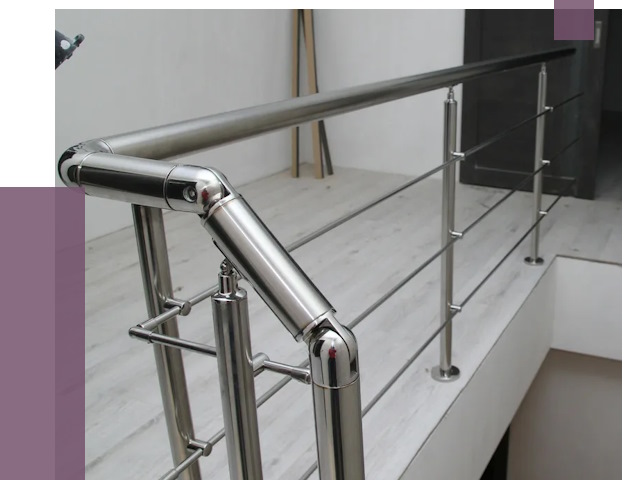 Перила из нержавеющей стали в Муре от 8985 руб. под ключ | ПРОЛЁТ-Мум