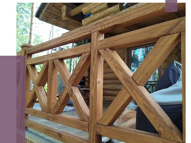 Деревянные перила под ключ в Муре от 7658 руб. 