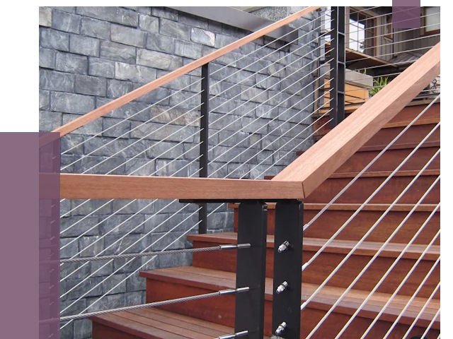 Тросовые перила под ключ в Муре от 7760 руб. 