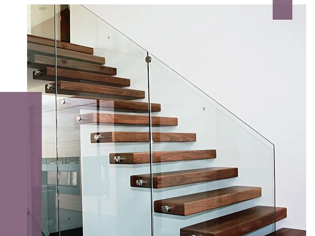 Стеклянные перила для лестницы в Муре от 14805 руб.