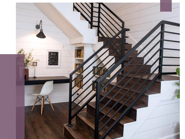 Перила для лестницы в доме в Муре от 7402 руб. — ПРОЛЁТ-Мум