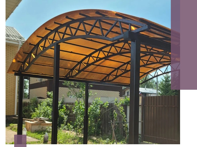 Изготовление навесов под ключ в Муре из качественных материалов