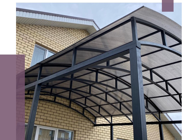 Монтаж козырьков в Муре от 11486 руб. | ПРОЛЁТ-Мум