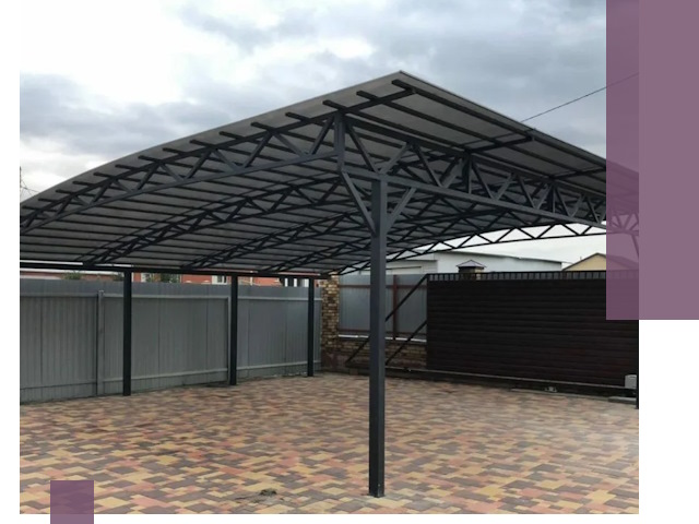 Недорогие навесы под ключ в Муре — изготовление и монтаж