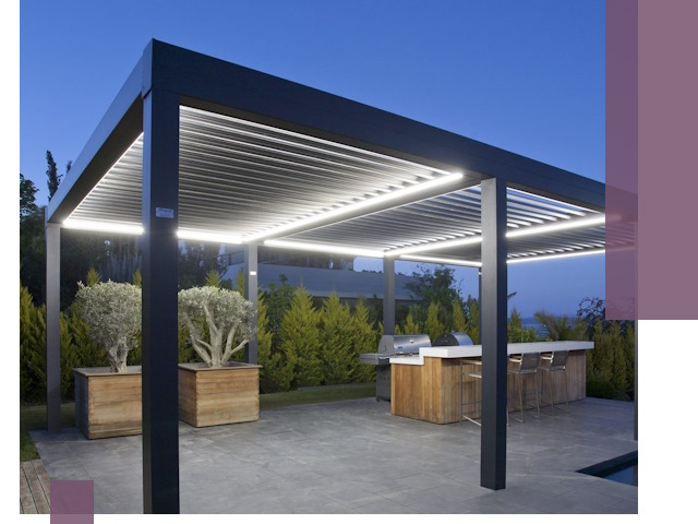 Навесы отдельно стоящие под ключ в Муре из металла и поликарбоната