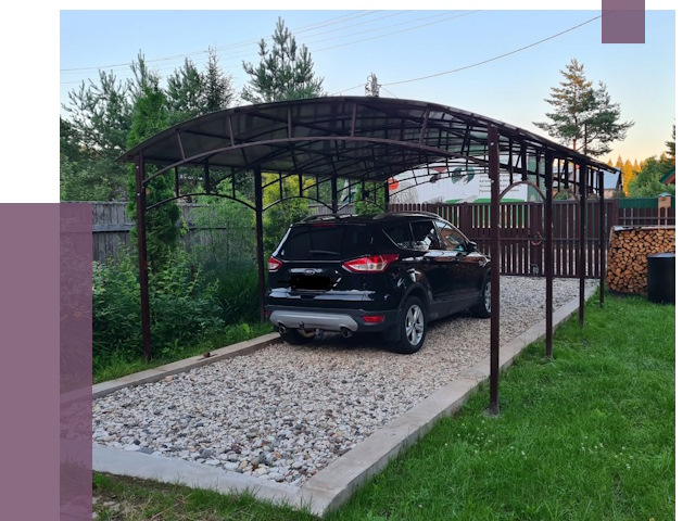 Навесы для автомобиля в Муре от 13120 руб.  | ПРОЛЁТ-Мум