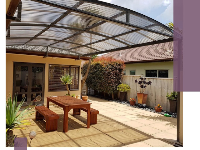 Навесы во двор под ключ в Муре — изготовление и монтаж