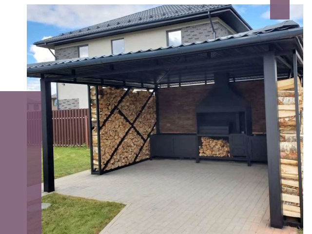 Навесы для барбекю в Муре от 12711 руб. под ключ | ПРОЛЁТ-Мум