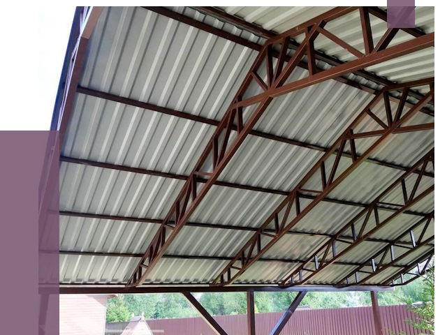 Навесы из профнастила в Муре от 7351 руб. | ПРОЛЁТ-Мум