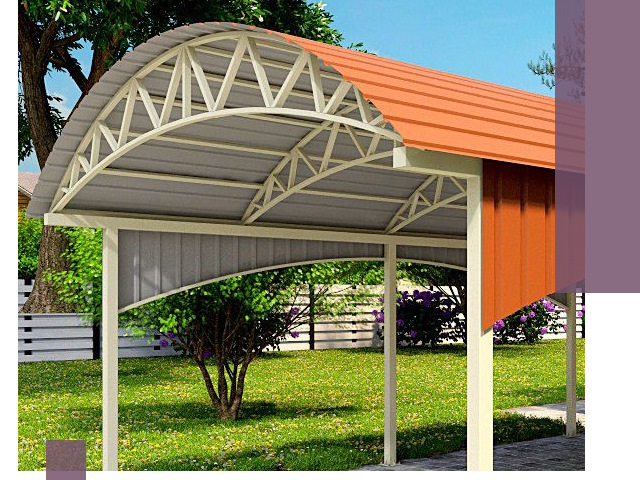 Навесы из профнастила под ключ в Муре — установка и монтаж