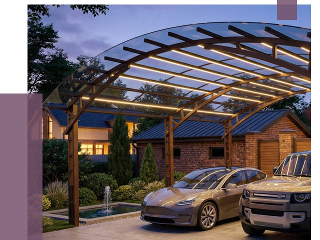 Металлические навесы в Муре от 12660 руб. под ключ — ПРОЛЁТ-Мум