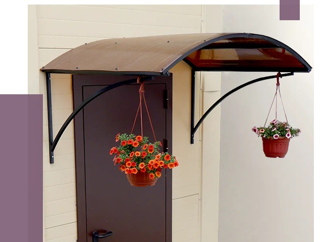 Козырьки над входом в Муре от 14805 руб.  | ПРОЛЁТ-Мум