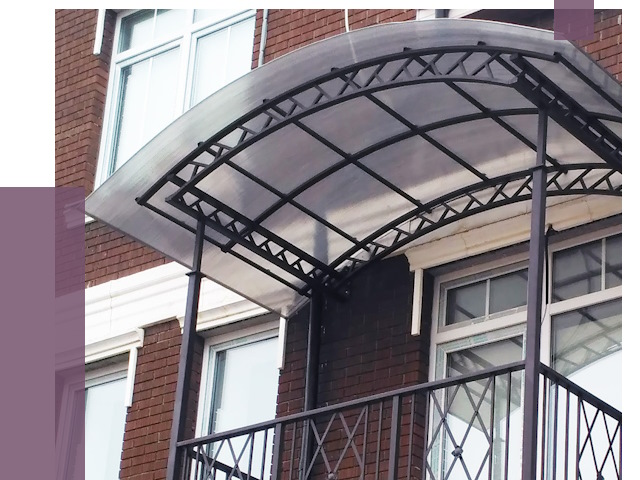 Козырьки над балконом в Муре от 8627 руб.  | ПРОЛЁТ-Мум