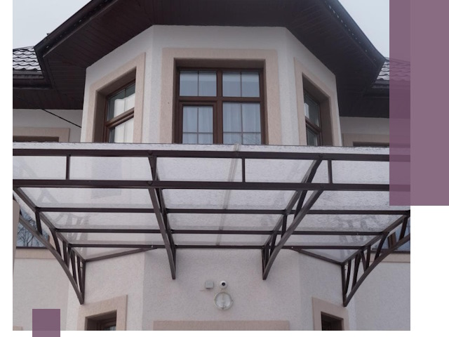 Козырьки из поликарбоната под ключ в Муре