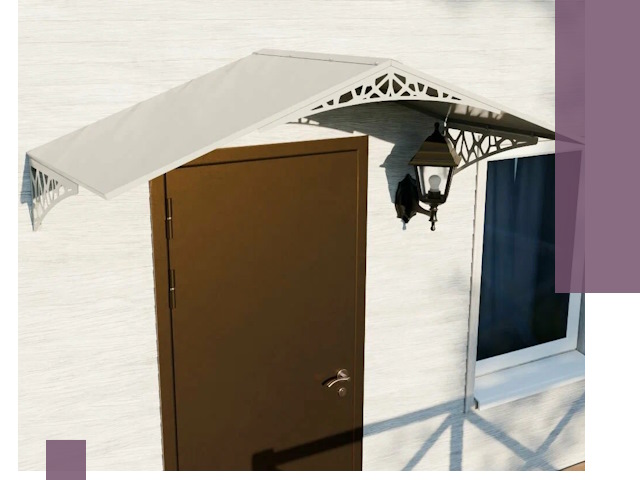 Металлические козырьки на входы и террасы в Муре