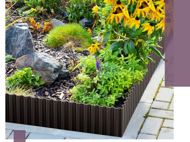 Металлические бордюры для клумб в Муре — производство и монтаж